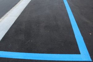 Car park bay marking Groby